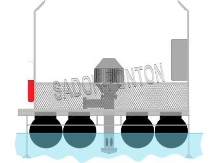 Модель плавучей насосной станции открытого типа